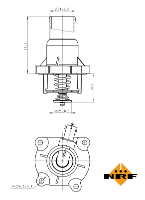 Termostat,lichid racire 725030 NRF