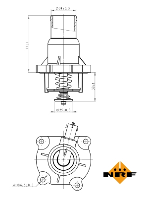 Termostat,lichid racire 725033 NRF