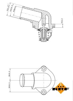 Termostat,lichid racire 725037 NRF