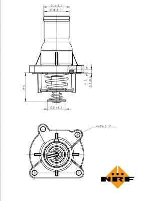 Termostat,lichid racire 725046 NRF