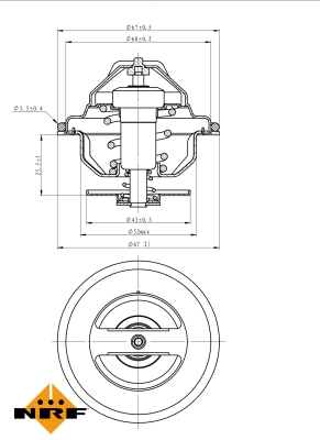 Termostat,lichid racire 725047 NRF