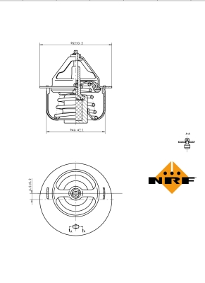 Termostat,lichid racire 725054 NRF