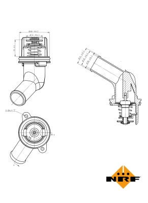 Termostat,lichid racire 725055 NRF