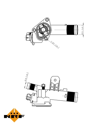 Termostat,lichid racire 725056 NRF