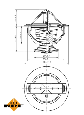 Termostat,lichid racire 725060 NRF