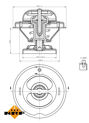 Termostat,lichid racire 725062 NRF