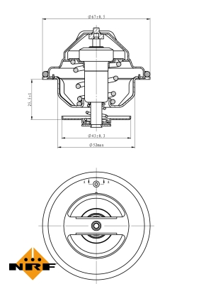 Termostat,lichid racire 725067 NRF