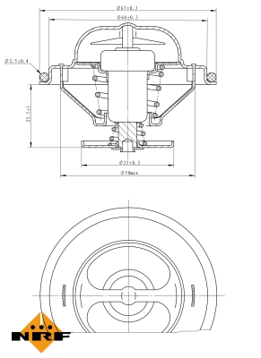 Termostat,lichid racire 725070 NRF