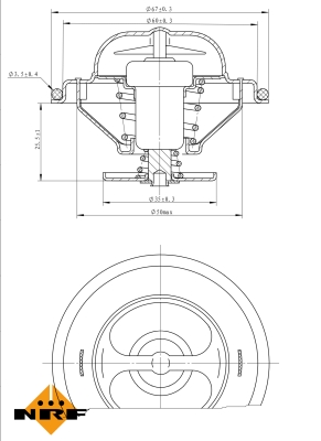 Termostat,lichid racire 725071 NRF