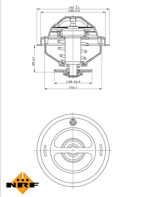 Termostat,lichid racire 725075 NRF