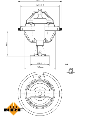 Termostat,lichid racire 725077 NRF