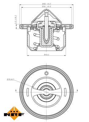 Termostat,lichid racire 725080 NRF