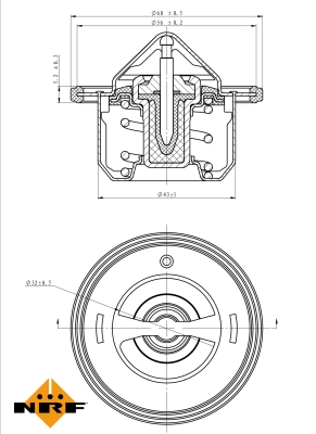 Termostat,lichid racire 725084 NRF