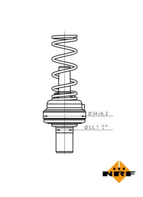 Termostat,lichid racire 725085 NRF