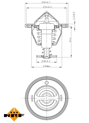 Termostat,lichid racire 725088 NRF