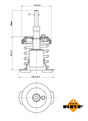 Termostat,lichid racire 725093 NRF