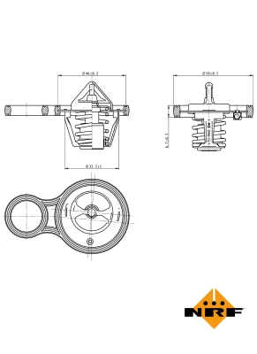 Termostat,lichid racire 725094 NRF