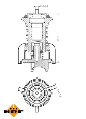 Termostat,lichid racire 725095 NRF