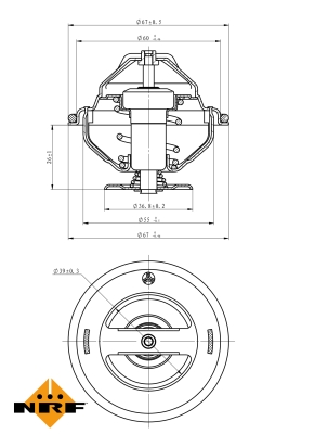 Termostat,lichid racire 725098 NRF