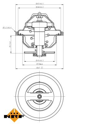 Termostat,lichid racire 725100 NRF