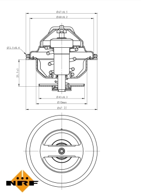 Termostat,lichid racire 725103 NRF