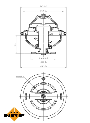 Termostat,lichid racire 725105 NRF