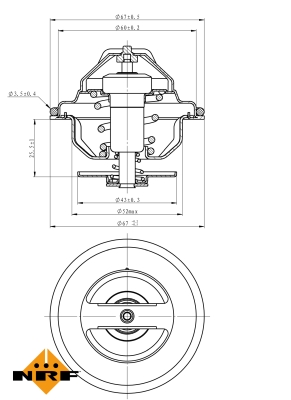 Termostat,lichid racire 725106 NRF