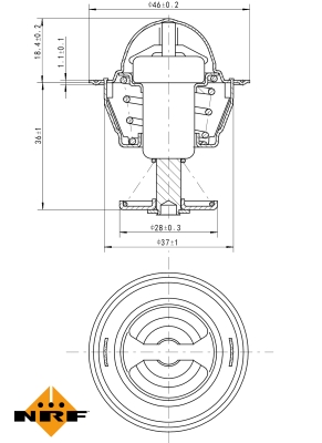 Termostat,lichid racire 725109 NRF