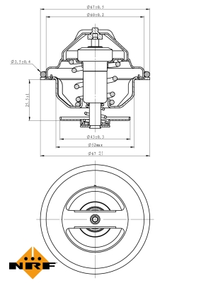 Termostat,lichid racire 725117 NRF