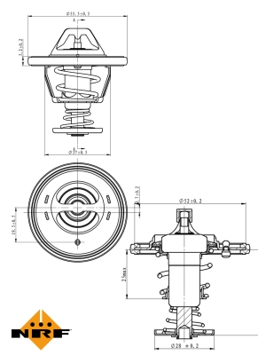 Termostat,lichid racire 725118 NRF