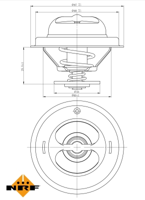 Termostat,lichid racire 725123 NRF