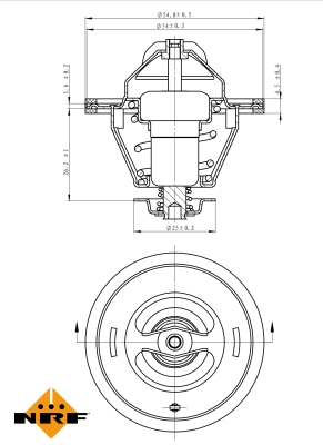 Termostat,lichid racire 725124 NRF