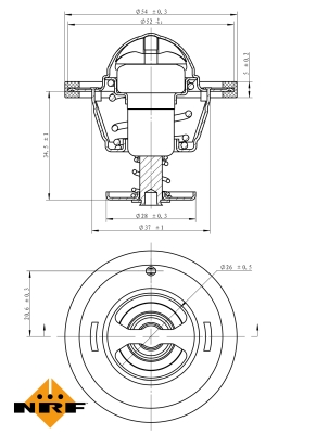 Termostat,lichid racire 725126 NRF