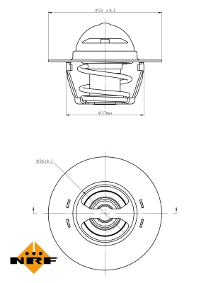 Termostat,lichid racire 725128 NRF