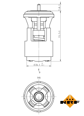 Termostat,lichid racire 725133 NRF