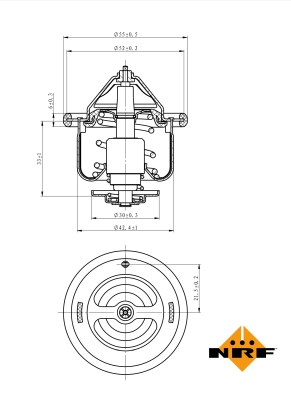 Termostat,lichid racire 725134 NRF