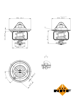 Termostat,lichid racire 725143 NRF