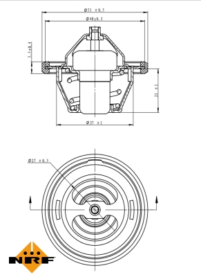 Termostat,lichid racire 725149 NRF