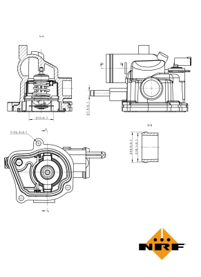 Termostat,lichid racire 725153 NRF