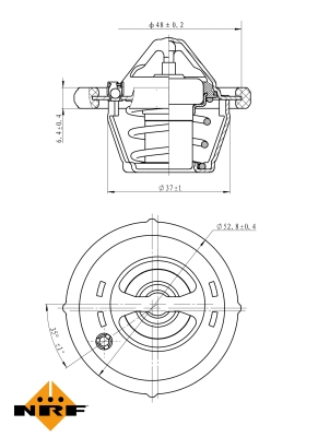 Termostat,lichid racire 725159 NRF