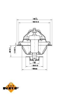 Termostat,lichid racire 725162 NRF