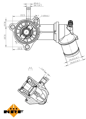 Termostat,lichid racire 725164 NRF