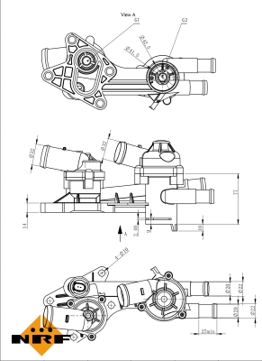 Termostat,lichid racire 725179 NRF