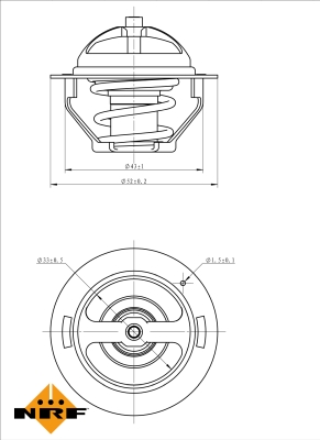 Termostat,lichid racire 725181 NRF