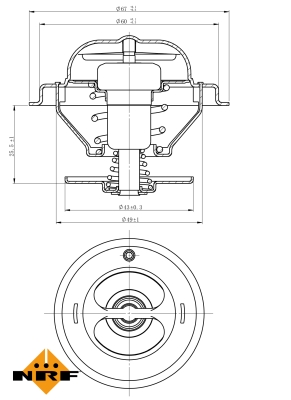 Termostat,lichid racire 725185 NRF