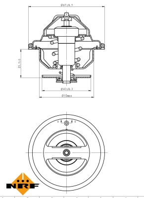 Termostat,lichid racire 725186 NRF