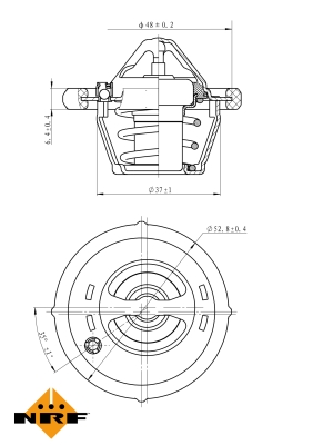 Termostat,lichid racire 725187 NRF