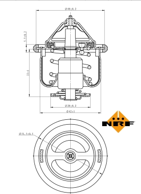 Termostat,lichid racire 725190 NRF