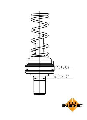 Termostat,lichid racire 725195 NRF