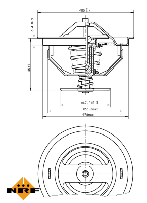 Termostat,lichid racire 725198 NRF